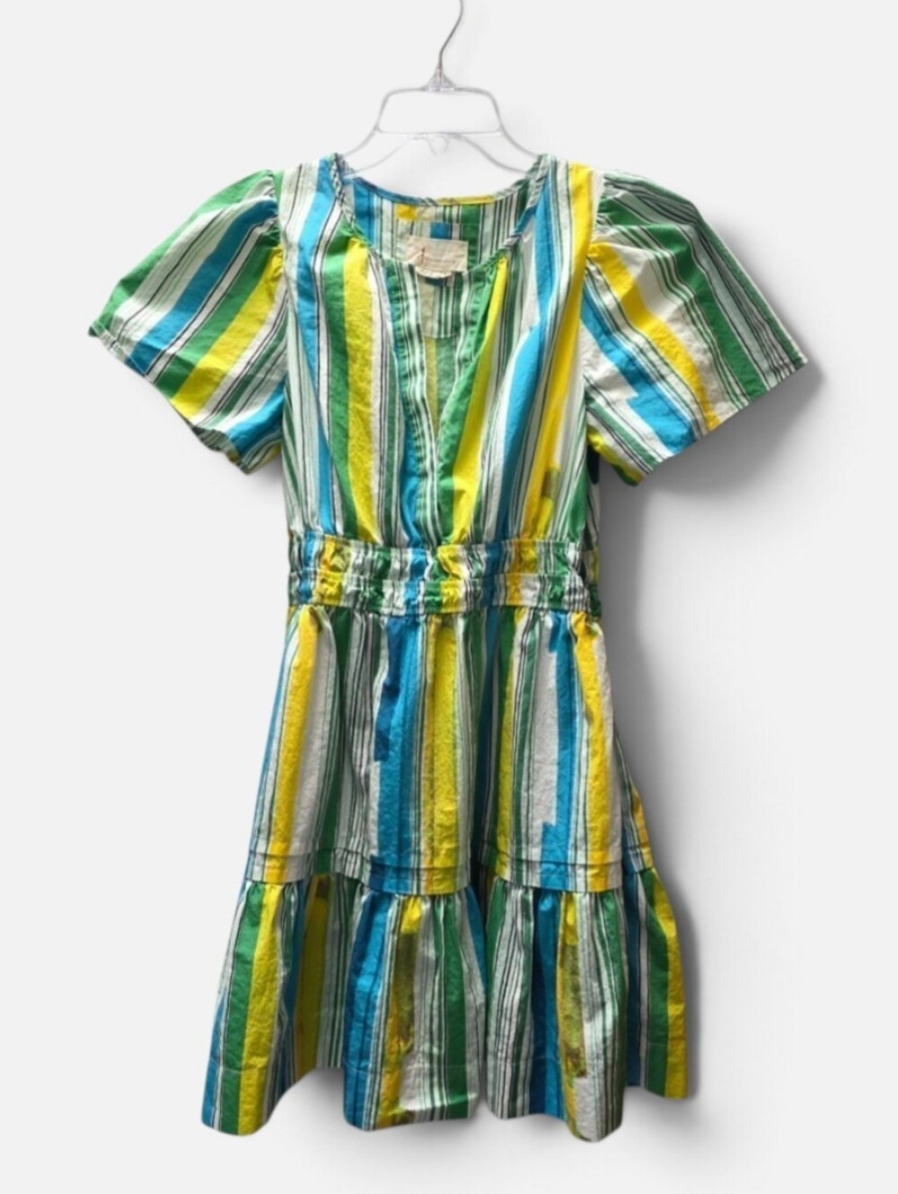 Anthropologie The Somerset Preppy Green Stripe Preppy Women Dress Sz S